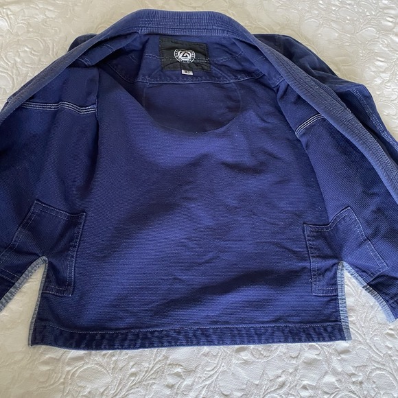 Gracie Fighter Kids BJJ Gi Uniform Blue M3 Jacket & Pants Jiu Jitsu Set Unisex - Picture 3 of 8